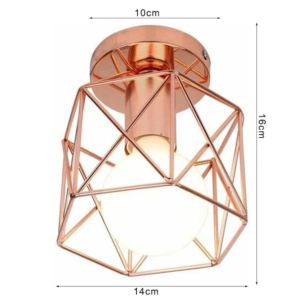 Retro Industrielt Firkantet Metal Loftslampe Sort Jern, Cube Cage Pendel E27 til Stue Soveværelse Cafe Bar Restaurant Entré