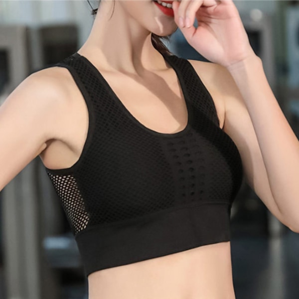 Naisten urheiluliivit Saumattomat Iskunvaimentavat Keräävät Jooga-liivit Verkkokangas Irrotettavat Pehmustetut Treeni-liivit Trendikkäät Urheilulliset Crop Tank Topit