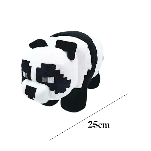 Minecraft Plys Panda Sort/Hvid 25cm