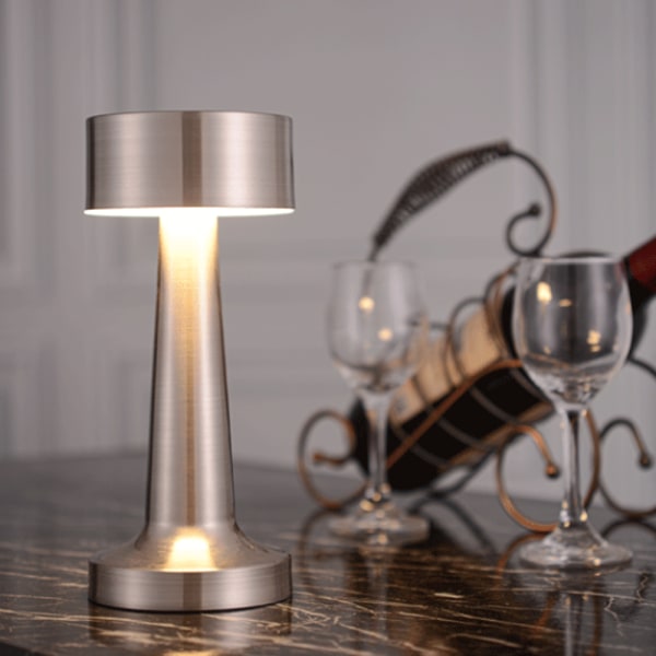 Bærbar LED Bordlampe med Touch Sensor, Genopladelig, Natlampe til Børneværelse, Natbordslampe