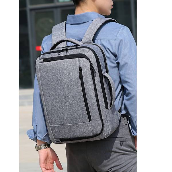 Laptop-ryggsäck, stöldskyddad laptopväska för arbete med USB-laddningsport, affärsreseryggsäck för män, vattentät skolryggsäck för bärbar dator