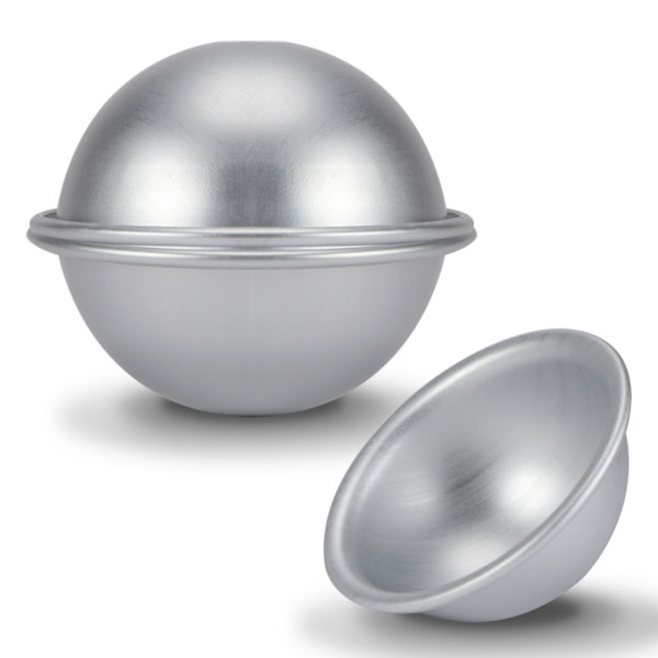 8 cm Aluminium Halvklot Pan 3D Rund Form Kakformar för Bakning Sfärisk Halvboll Tårta Pan för Födelsedag Bröllop Jubileum DIY Kakor Bakformar