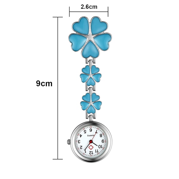 Dames Klips-på Lommeur, Zink Legering Kvarts Sygeplejerske Ur, Blomst Form Lapel Ur, Hængende Lommeur, med fem hjerteformede