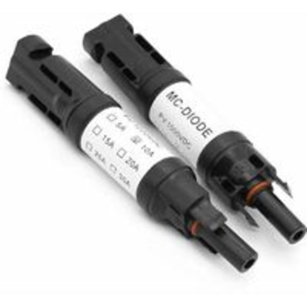 MC-4 -liitin diodilla 10A/15A/20A DC 1000V MC-4 Uros/Naaras Diodi Rinnakkainen Aurinkopaneeliliitin Aurinko PV-virta Aurinko PV-kaapelisovitin (10A),