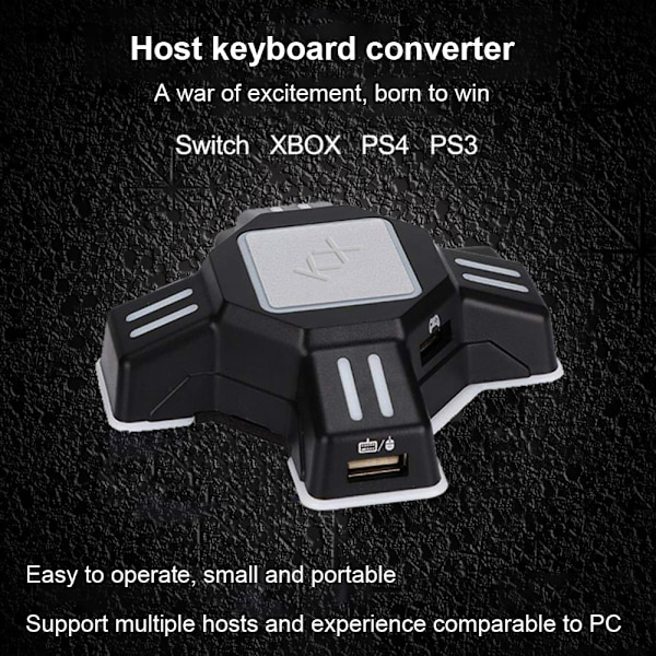Gamepad til tastatur og mus Konverter Adapter bokser Kabel Ledning for Nintendo Switch/ Xbox One/ PS4/ PS3/ PC