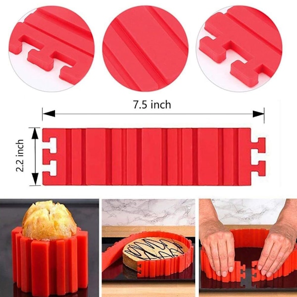 4 Pak Silikone Kageform Magiske Bageslanger Nonstick DIY Bageforme Værktøj Design Dine Kager Enhver Form