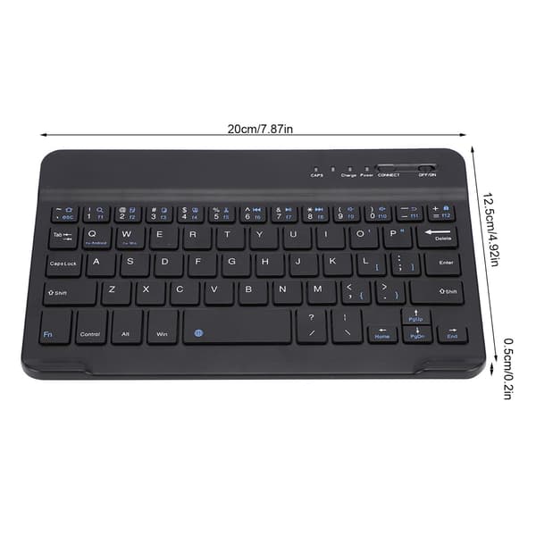 Slankt Lett Trådløst Bluetooth-tastatur for Android IOS WIN Svart