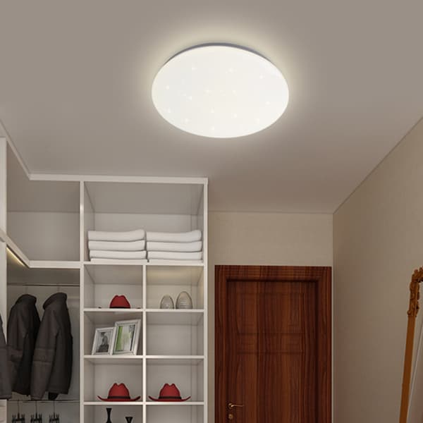 Plafonnier Led 24w Ultraslim Télécommande Éclairage Ciel Étoilé Variable