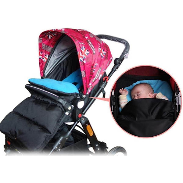 Universell babyfotmuff, vindtät varm barnvagnspromenad tjock bomullsplatta, mysig tåförklädesfoder barnvagn