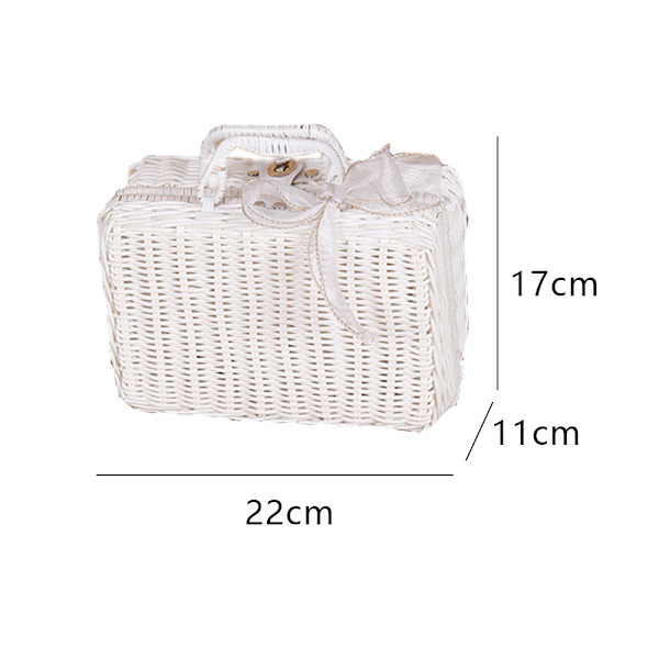 Rattan vävd bambu presentask bröllop brudtärna gåvor bröllop leveranser presentask resväska