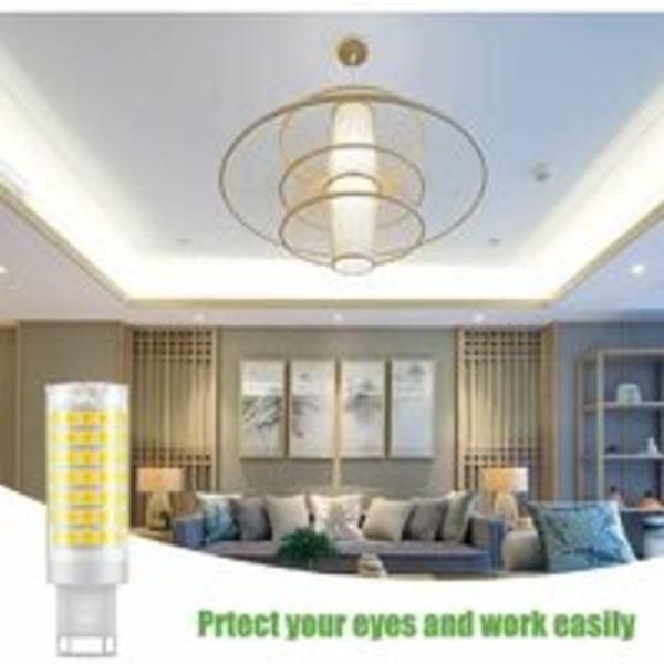 G9 LED-lampa, flimmerfri 5W LED-lampor kall vit 6000K, 530LM, energibesparande motsvarande 48W halogenlampa, 360 graders vinkel, AC220-240V - 6-pack