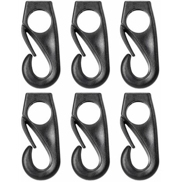 6 st - Elastisk sladdspänne - Svart