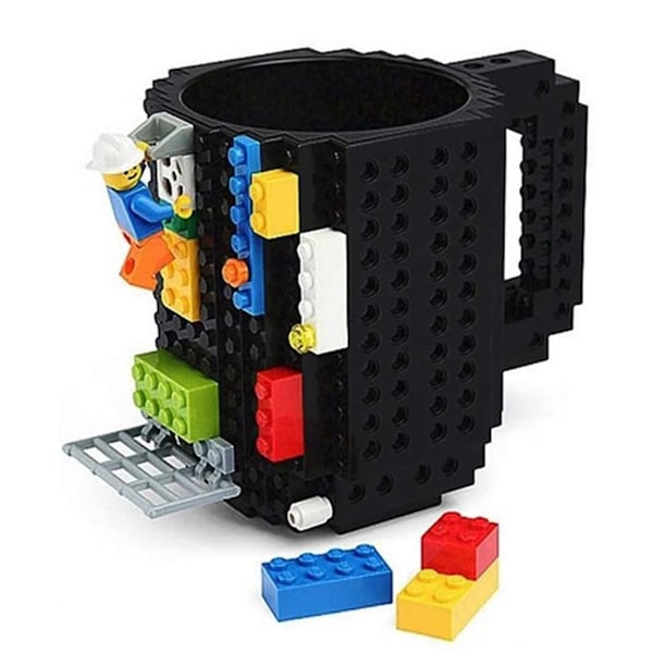 Miljøvennlig sikkerhetskrus. Morsom Byggeklosskopp DIY Montering Kaffekrus Dekompresjonsvannkopp