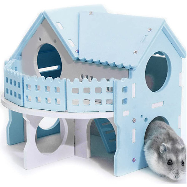 Hamstergömställe, Montera Hamster Hut Villa, Burhabitat Dekor Tillbehör, Leksaker för Hamster Hamster Sovrum