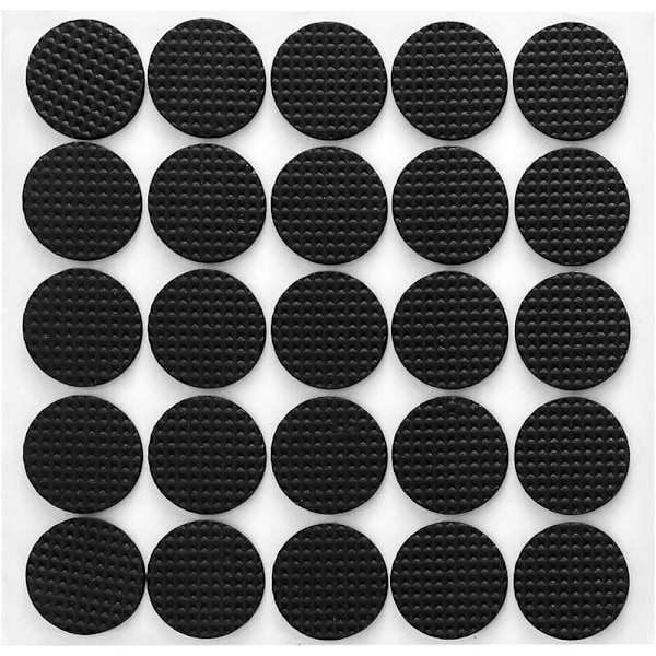 Antiglid gummiplatta, självhäftande skyddsplattor för möbelfötter, Φ25mm x 3mm, 100 stycken, möbelplatta