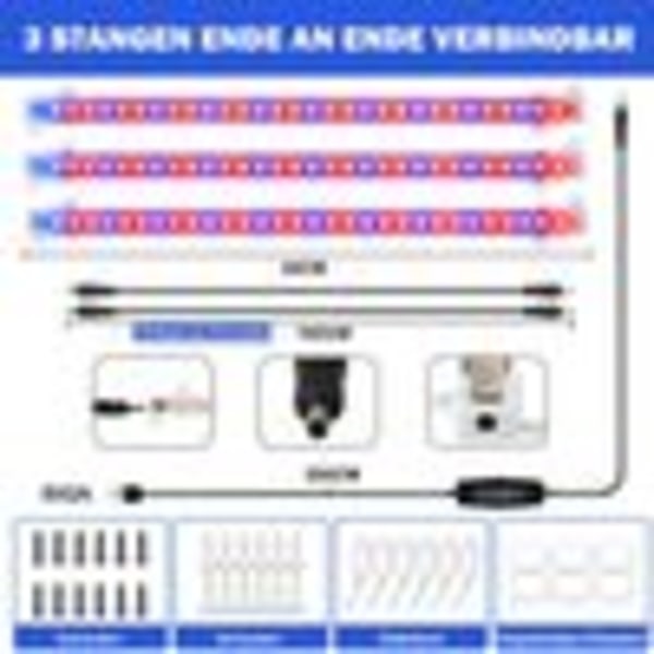 60W LED växtlampa Full Spectrum USB dimbar inomhus växtlampa växtljus med timer