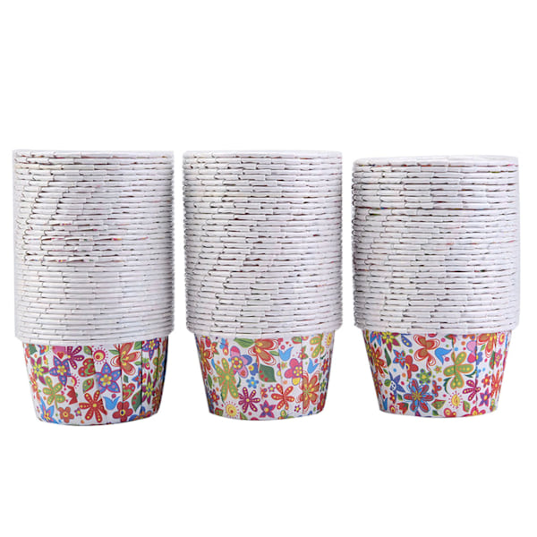 100 STK Mini Cupcake Forme Papir Runde Kagebageforme Muffin Cases Hjemmefest Bryllup