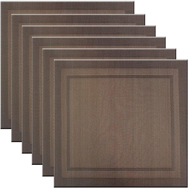 Placemats med bakke, skridsikker, vaskbar, PVC bordmåtte, rivefast, varmebestandig, måtte