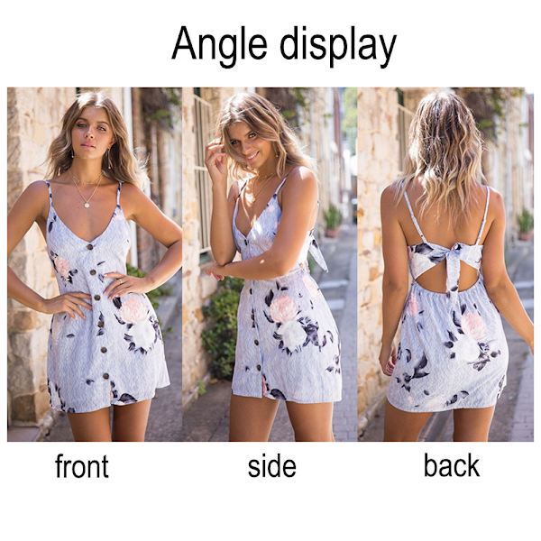 Kvinnors Sommarklänning Casual Polka Dot Flowy Midi Klänningar
