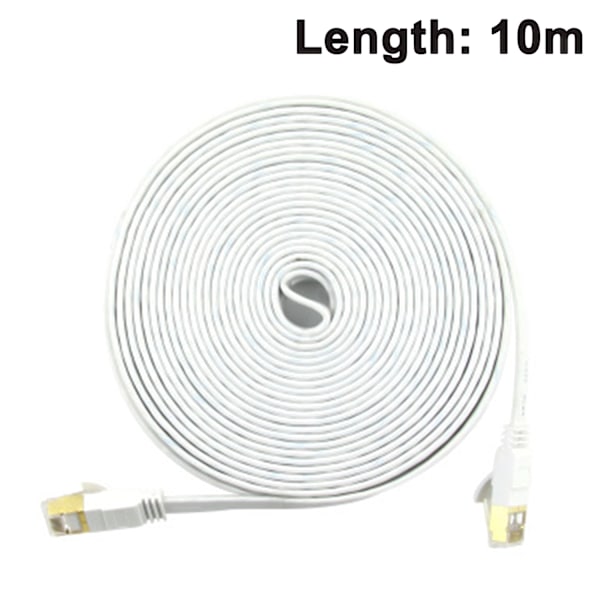 Cat 7 Ethernet Kabel, Skærmet Ethernet Kabel Fladt RJ45 Netværks LAN Kabel Understøtter 10Gbps 600Mhz - Kompatibel med Cat5/Cat6 Netværk