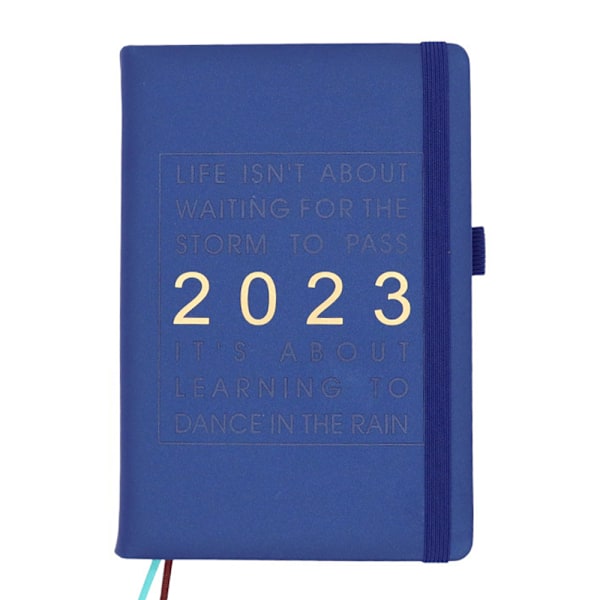 2023 Planlægger Ugentlig og Månedlig, Indvendig Lomme + Elastiklukning + Penholder + Bogmærker, Daglig Organizer
