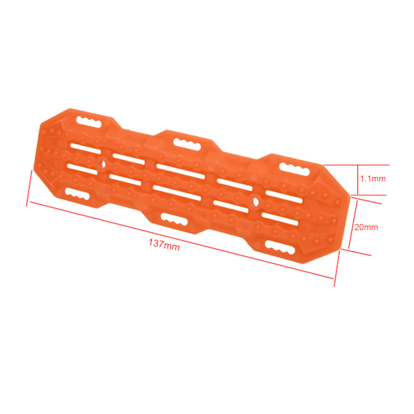 2 stk. skridsikker autohjælpeplade til 1/10 RC crawlerbil RC model klatrekøretøjsdekoration (orange)