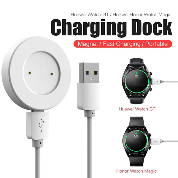 Oplader til Watch Gt 2 Classic 46Mm (USB - Sort)
