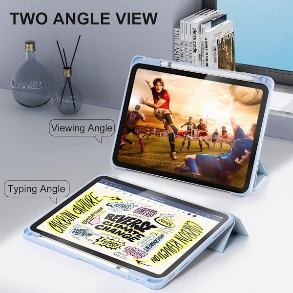 Suojakotelo iPad 9 8 7 sukupolvelle (10.2 tuumaa, malli 2021/2020/2019, 9./8./7.) sininen