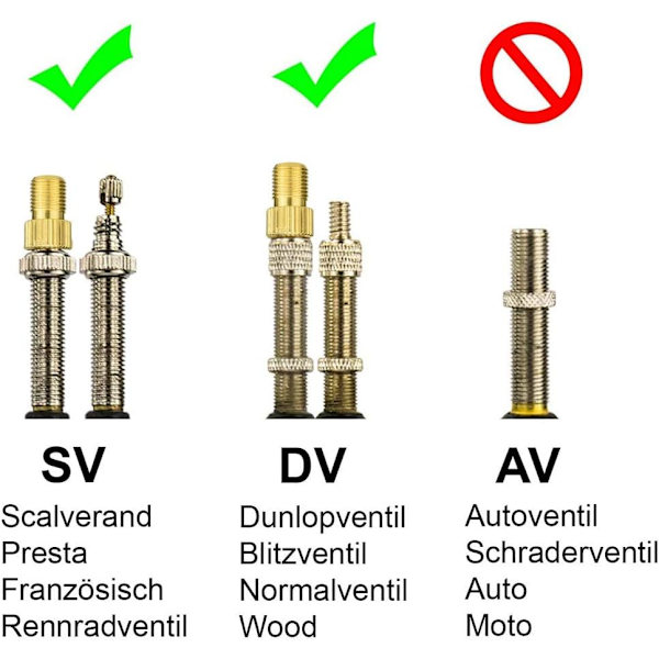 Cykelventil Adapter DVD SV Fransk till Dunlop Bilventil Bilpump