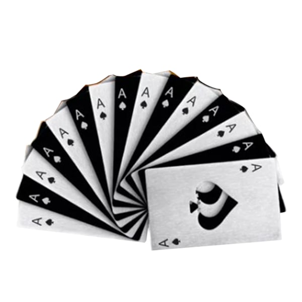 20 stk. Poker Kort Flaskeåbner i Rustfrit Stål Rustforebyggelse Udsøgt Ølflaskeåbner til Fest Hjem