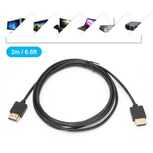 HD Multimedia Interface till HD Multimedia Interface överföringskabel för TV OS/HDTV/Xbox/PS4/PS3/Projektor 2.0m