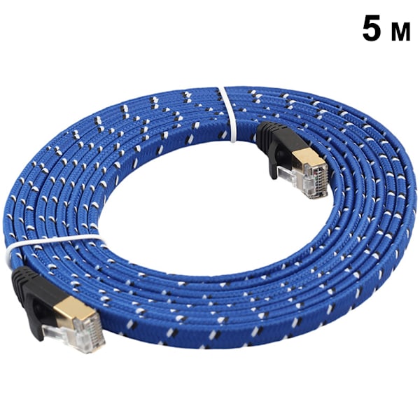 Nylon Cat 7 Ethernet Kabel, Cat7 RJ45 Netværks Patch Kabel Fladt 10 Gigabit 600Mhz LAN Ledning Kabel Afskærmet til Modem, Router, PC, Mac, Laptop,