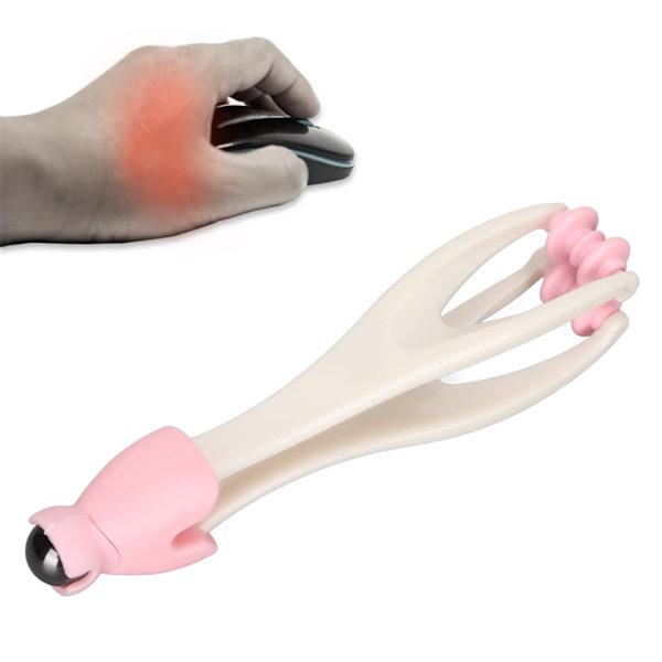 Finger Joint Massager Relief Stress Promote Circulation Multifunctional Acupoint Massage RollerPink