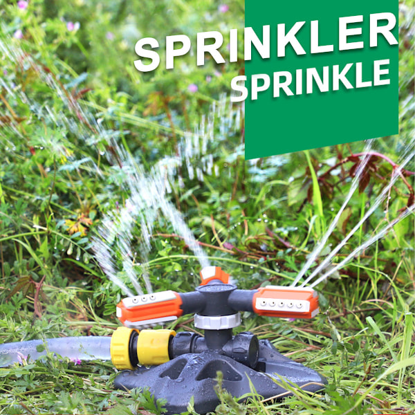 Havesprinkler, Opgraderet automatisk 360 graders roterende vandingssprinkler til græsplæne, haveslange sprinkler til have