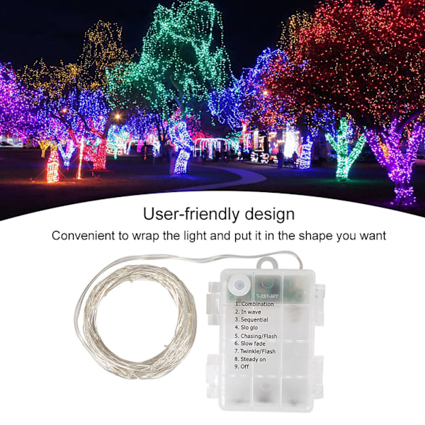 19.9ft LED Vattentät Lågspännings USB Koppartråd Sträng Fairy Light Lampor Strip med Fjärrkontroll Blå 6m/19.9ft