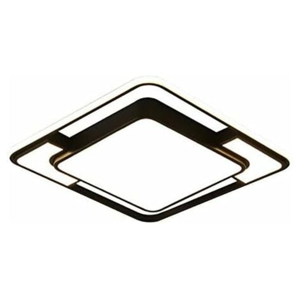 LED Plafondlampe, Diameter 52CM Moderne Firkantet LED Taklampe, 48W Kontinuerlig Dimbar Taklampe med Fjernkontroll for Stue