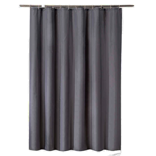 Grå Duschdraperi 240 x 200 cm EVA Vattentät Badgardin Anti-Mögel Antibakteriell Tvättbar Badrumsdraperi med 16 Krokar för Badkar PVC-Fri -