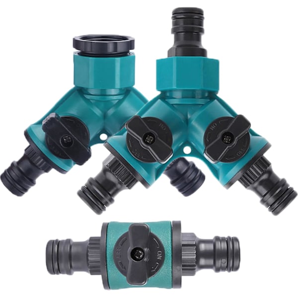 En i to dobbel pass ventilmanifold hageslangekoblinger