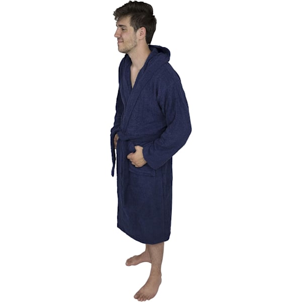 Herre Badekåbe med Hætte Terry Bomuld Morgenkåbe Shawl Collar Badekåbe til Mænd
