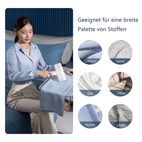 Dampstrygejern 1200W, Foldbart håndholdt dampstrygejern med 200 ml vandtank, Mini rejsestrygejern Dampstrygejern Hurtig opvarmning på 20 sekunder, Bærbart dampstrygejern