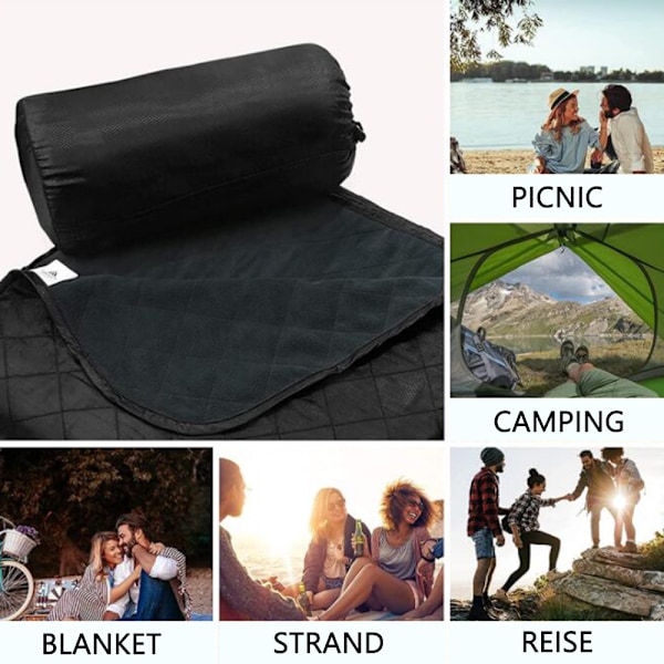 Picknickfilt, Vattentät, Picknickfilt för Utomhusbruk, 140 cm X 200 cm, Snabbtorkande och Lätt att Rengöra, Mycket Lämplig för Camping, Utomhus, Picknickar,