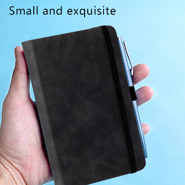 2-pak Lined Journal Notebook, Hardcover PU Læder Notebook, A7, Lille Lomme Notebook Bulk