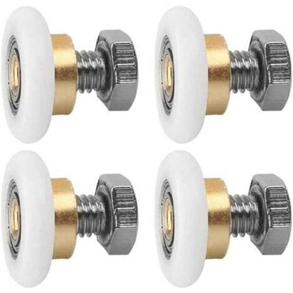 4 Duschhjul Rullhjul för Skjutdörrar Ersättningshjul (20mm)