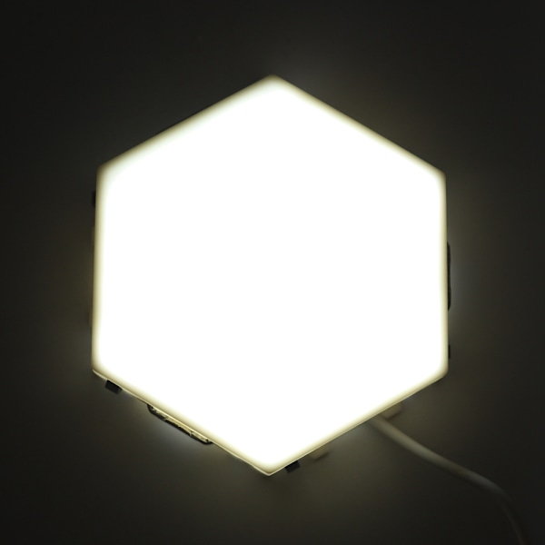 Innovativ sekskantet form DIY vægdekoration lampe hjem belysning til soveværelse stue dekoration 100V-240V7 lys med strømforsyning