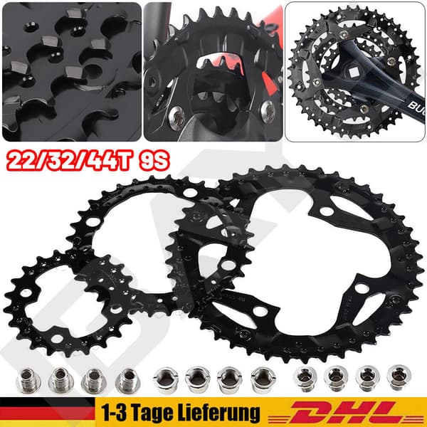 Triple Klinge Sæt 22/32/44t 3x9s Rund MTB Cykel Klinge 104/64bcd