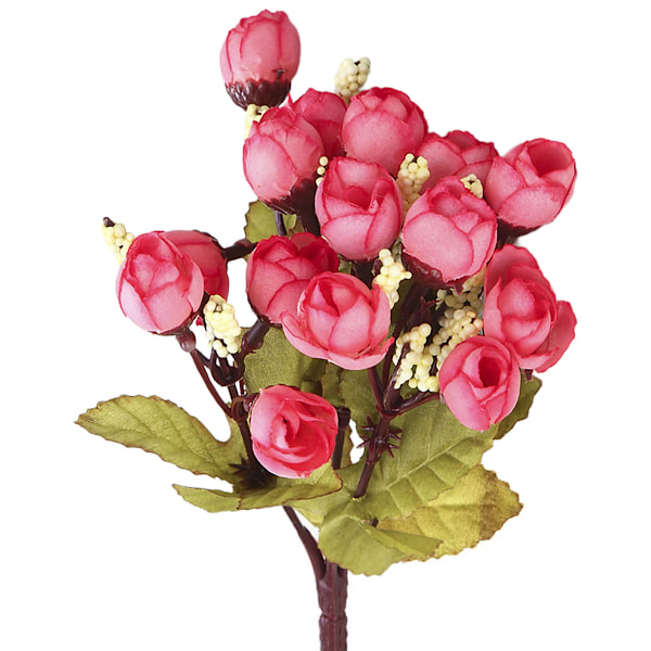 Konstgjord minivårt tebud simulering rosblad pärlbud för vardagsrumsblomsterarrangemang dekoration