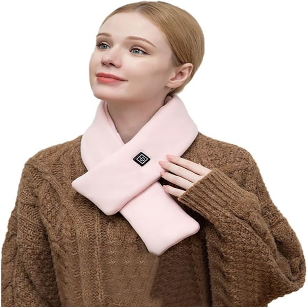 USB genopladeligt smart varmetørklæde pink 80*10cm
