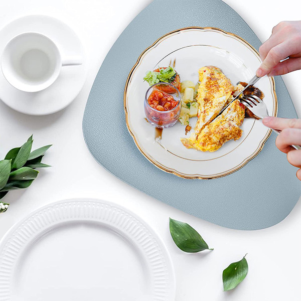 Pöytätabletit, 4 kpl, ruokapöydän matot, nahkaiset pyyhittävät pestävät tabletit keittiöön, ruokailuun, patiopöytään, lämmönkestävät, helposti puhdistettavat