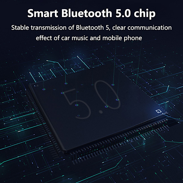 V5.0 Bluetooth FM-lähetin autoon, QC3.0 & LED-taustavalaistu langaton Bluetooth-sovitin musiikkisoitin/autosarja handsfree-puheluilla