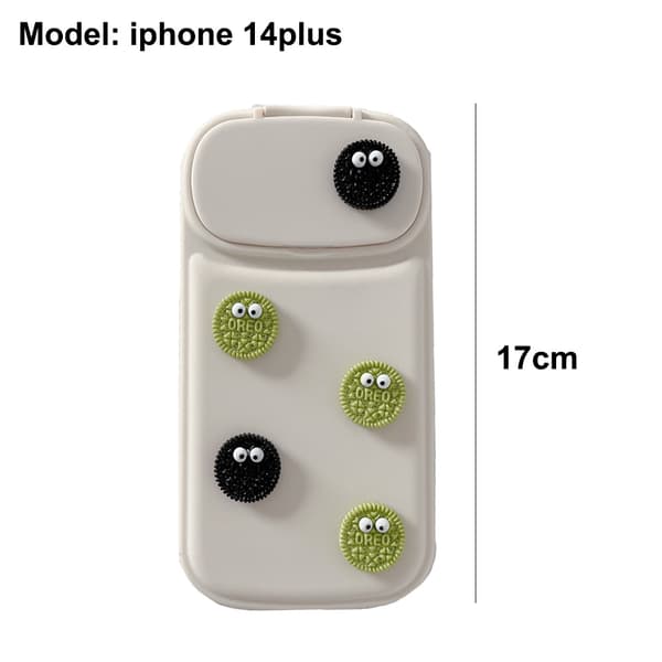 Passer til iPhone 14 Pro Max, 14 Pro, 14, 14 Plus mobiltelefon covers - simpel flip med spejl